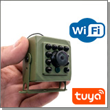 Миниатюрная IP/Tuya/Wi-FI видеокамера 6mp (3200х1800) «HDcom 600-Tuya-6mp» с металлическим корпусом