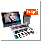 Комплект: беспроводной видеодомофон TUYA/WiFi с вызывной панелью и электромагнитным замком KiVOS-7 (1+1+400G)