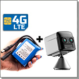 Мини 4G камера «JMC-AC70-4G-Dual» с аккумулятором 3000 + переходник