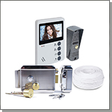Комплект: цветной видеодомофон EP-4407 и электромеханический замок Anxing Lock-AX042