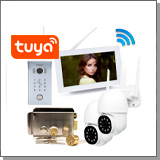 Комплект беспроводной домофон SkyNet 700-Tuya (1+2+AX042)