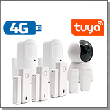 Поворотная 4G/GSM/TUYA камера с охранными датчиками «Видео-Alarm 7-GSM»